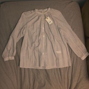 Gray and white lucky brand long sleeved shirt